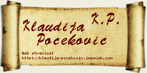 Klaudija Počeković vizit kartica